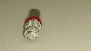 Лампа светодиод, 12V 4 с цоколем красная супер яркая 5 диод, бл, 2шт MEGAPOWER  M-50421R-2бл    ,,