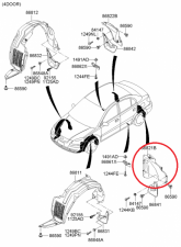 ЛОКЕР ЗАДНИЙ ЛЕВЫЙ 5 ДВЕРЕЙ