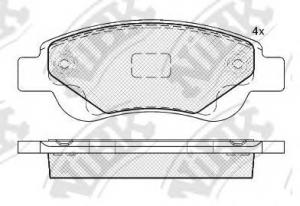 Колодки передние NIBK PN1841