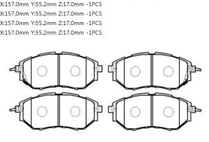 Колодки тормозные дисковые передн SUBARU: LEGACY 03,9-