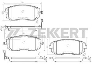 Колодки торм, диск, передн, Subaru Forester (SG  SF) 01-  Impreza (GD  GG) 00-  Outback (BL  BP) 03-