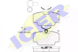 Комплект тормозных колодок, дисковый тормоз