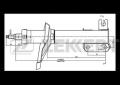 Амортизатор масляный правый передней подвески Daewoo Kondor (KLAV) 97-